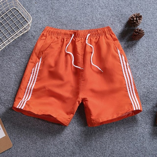 2019 Summer New Arrival Three-Pod Shorts Mens Slim-Fit Three-Pants Four-Pants Korean Style Fashionable Sports Four-Three-Point Pants Orange Triple Shorts 