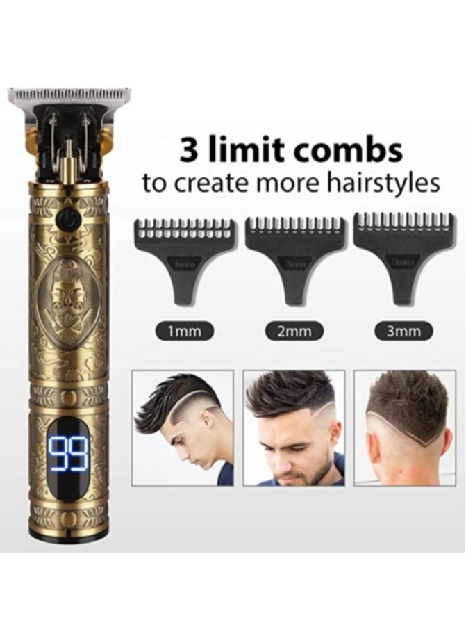 إلترازون Professional Mens Hair Trimmers, Cordless Rechargeable Beard Trimmer T-Blade Hair Clippers for Men, 0mm Zero Gapped Baldhead Shaver with 3 Combs - Image 2