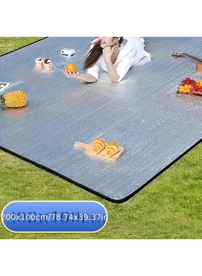 Extra Large All Season Camping Mat Double Sided Aluminum Moisture Proof 78 74x39 37 Inches - Image 1
