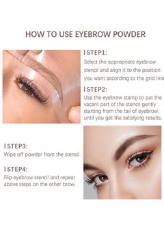 ibcccndc 3-in-1 Professional Makeup Gift Set, For Modify The Hairline, Face Shadows, Draw 10 Kinds of Eyebrow Shapes with The Help of Eyebrow Cards(Dark Brown)  - Image 4