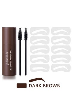 ibcccndc 3-in-1 Professional Makeup Gift Set, For Modify The Hairline, Face Shadows, Draw 10 Kinds of Eyebrow Shapes with The Help of Eyebrow Cards(Dark Brown)  - Image 1