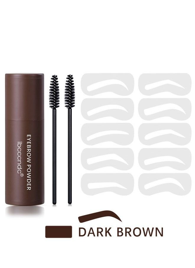 ibcccndc 3-in-1 Professional Makeup Gift Set, For Modify The Hairline, Face Shadows, Draw 10 Kinds of Eyebrow Shapes with The Help of Eyebrow Cards(Dark Brown)  - Image 1