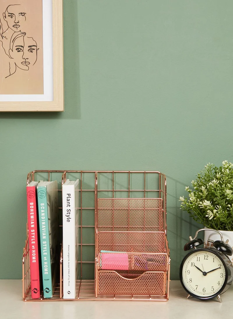 AURORA Rose Gold Stationery Storage Holder