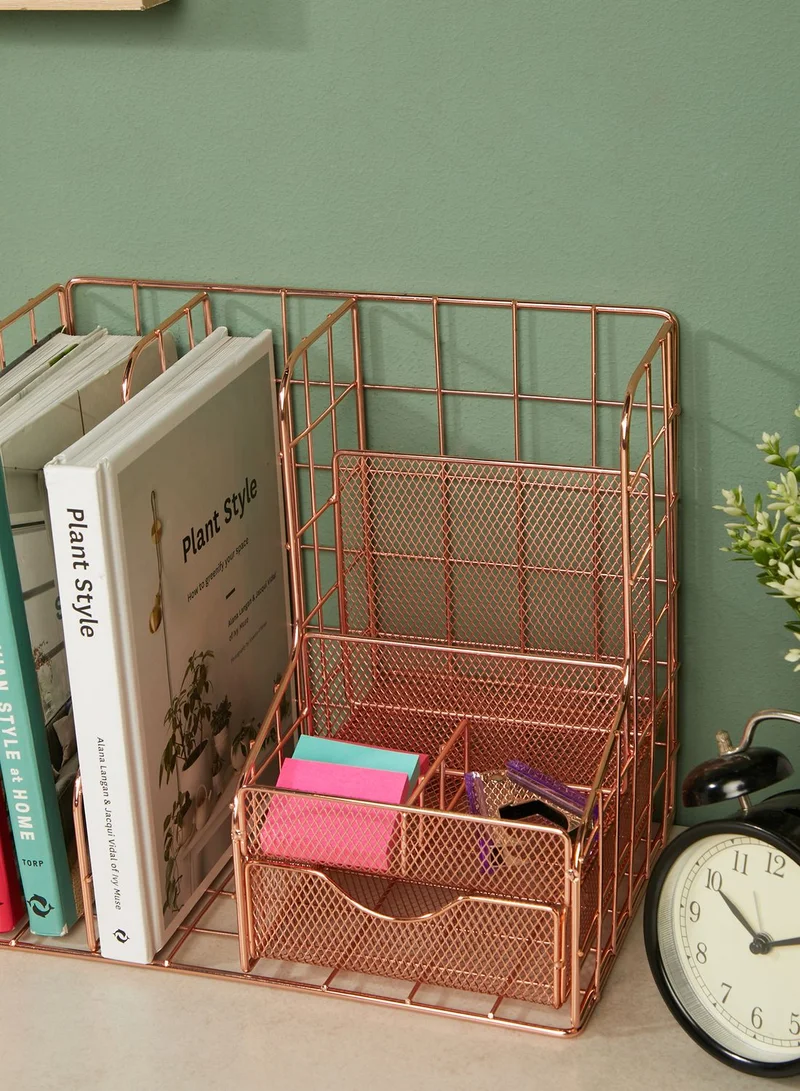 AURORA Rose Gold Stationery Storage Holder