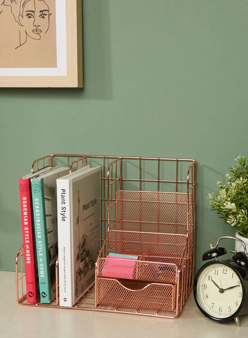 AURORA Rose Gold Stationery Storage Holder