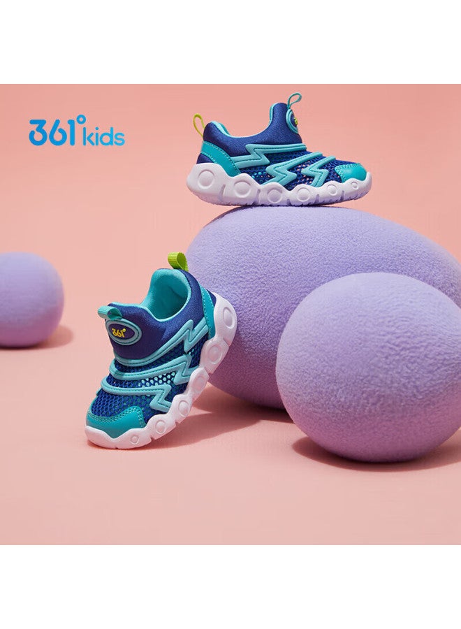 361° Children's Shoes, Toddler Walking Shoes, Summer Soft And Bouncy Caterpillar Shoes For Boys And Girls, Sports Baby Shoes, Blue, Size 22 - Image 1