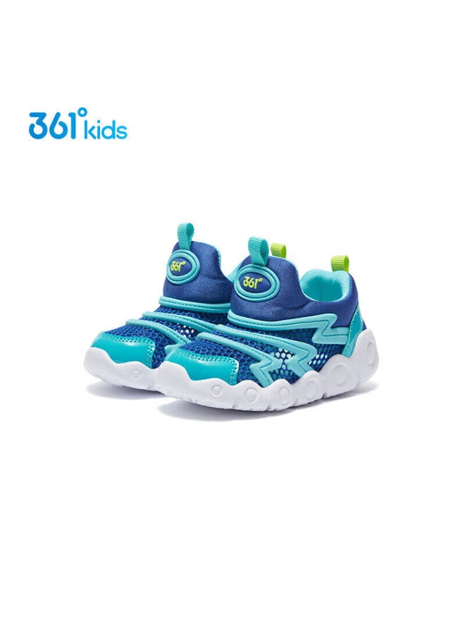 361° Children's Shoes, Toddler Walking Shoes, Summer Soft And Bouncy Caterpillar Shoes For Boys And Girls, Sports Baby Shoes, Blue, Size 22 - Image 4