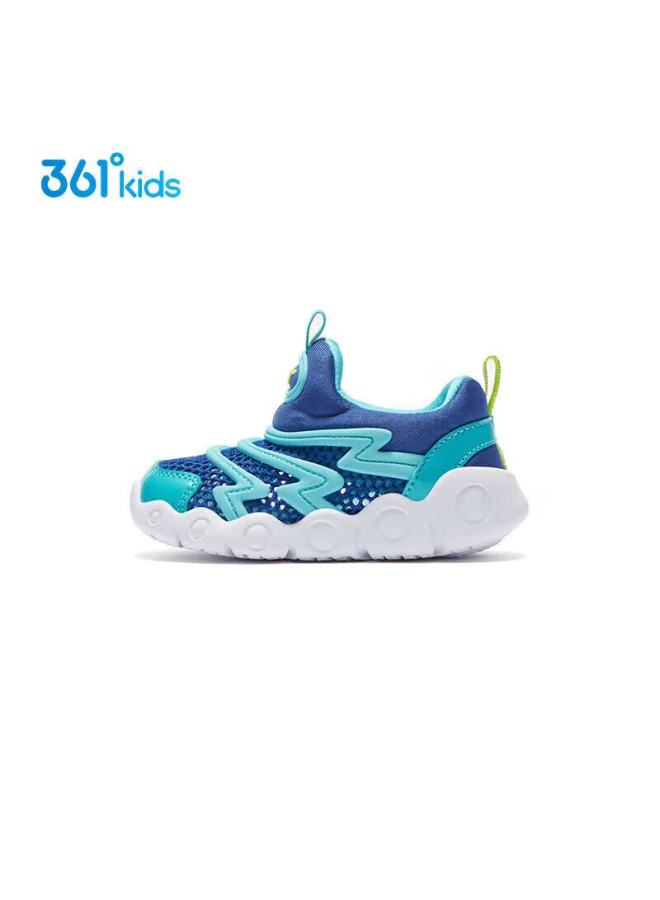 361° Children's Shoes, Toddler Walking Shoes, Summer Soft And Bouncy Caterpillar Shoes For Boys And Girls, Sports Baby Shoes, Blue, Size 22 - Image 5