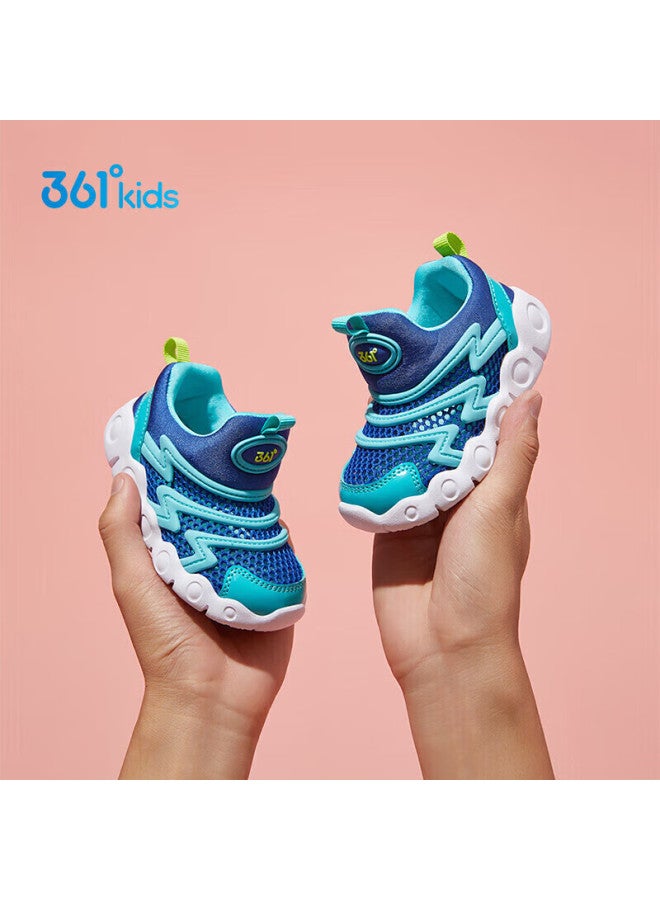 361° Children's Shoes, Toddler Walking Shoes, Summer Soft And Bouncy Caterpillar Shoes For Boys And Girls, Sports Baby Shoes, Blue, Size 22 - Image 2