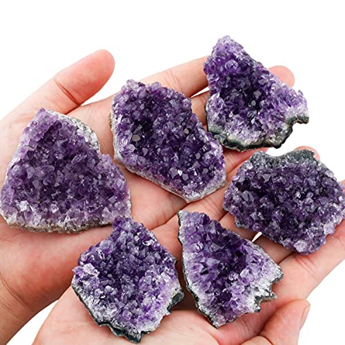 rockcloud Natural Purple Amethyst Quartz Crystal Cluster Geode Druzy Home Decoration Gemstone Specimen - Image 3