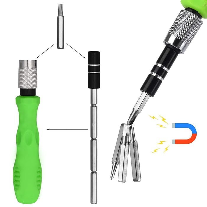 Alltopia 32 in 1 Mini Screwdriver Bits Set with Magnetic Flexible Extension Rod - Image 3