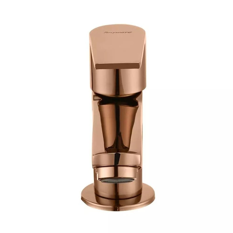 Parryware خلاط حوض بمقبض واحد - تشطيب ذهب وردي عميق، G5814A4 - صنبور مثبت على السطح من النحاس مع مرشح خلية نحل - Image 3