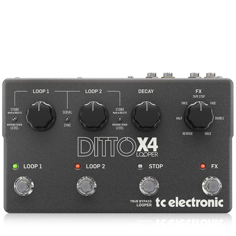 TC Electronic DITTO X4 LOOPER Simple and Intuitive Dual-Track Guitar Looper Pedal with Powerful Loop Effects - Image 4