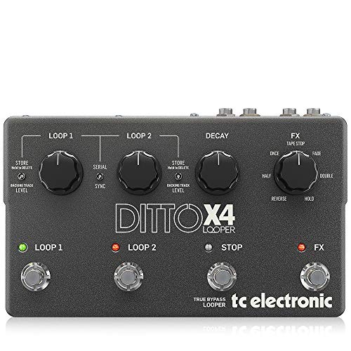 TC Electronic DITTO X4 LOOPER Simple and Intuitive Dual-Track Guitar Looper Pedal with Powerful Loop Effects - Image 1