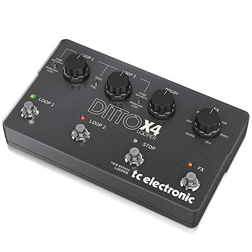 TC Electronic DITTO X4 LOOPER Simple and Intuitive Dual-Track Guitar Looper Pedal with Powerful Loop Effects - Image 2