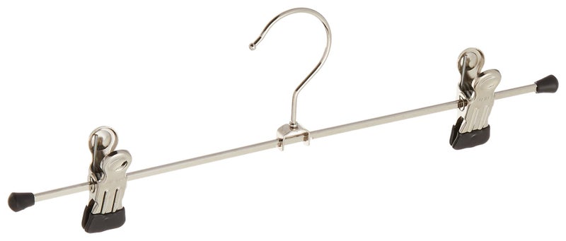 Mawa by Reston Lloyd NonSlip SpaceSaving Clothes Hanger For Pants  Skirts with Two Clips Style K40D Set of 10 15 34L Black