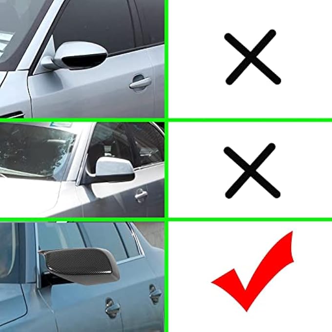 ريحني غطاء مرآة الباب الجانبي متانة طويلة 51167078360 لفئة 5 6 سيريز E60 E61 E63 E64 ألياف كربون - Image 5