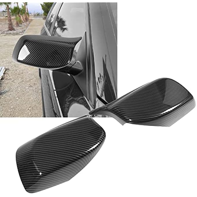 ريحني غطاء مرآة الباب الجانبي متانة طويلة 51167078360 لفئة 5 6 سيريز E60 E61 E63 E64 ألياف كربون - Image 3