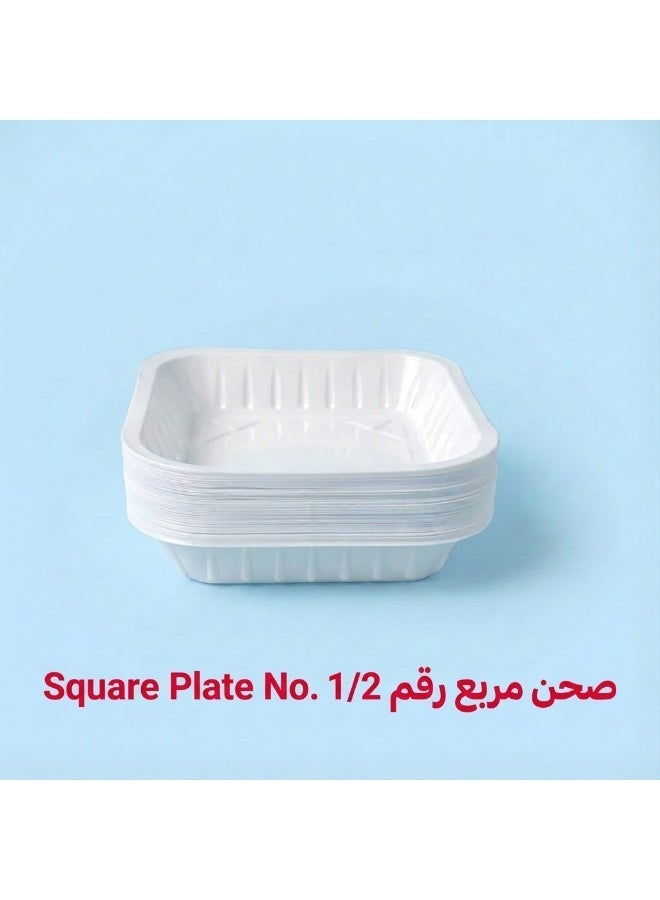 Ritco Carton Of Square Plastic Plates, Size 1/2 (1500 Plates/Carton) - Image 2