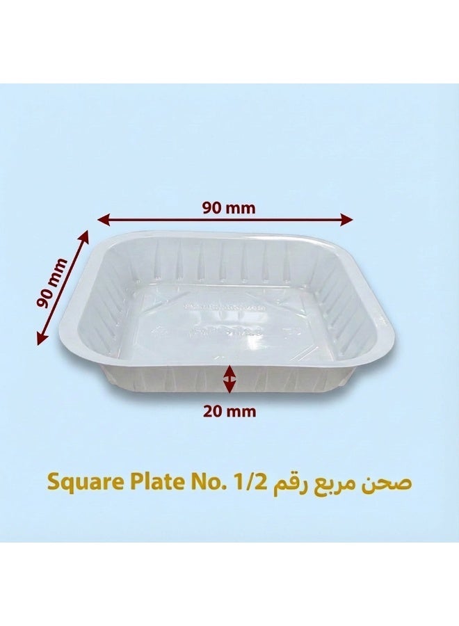 Ritco Carton Of Square Plastic Plates, Size 1/2 (1500 Plates/Carton) - Image 3