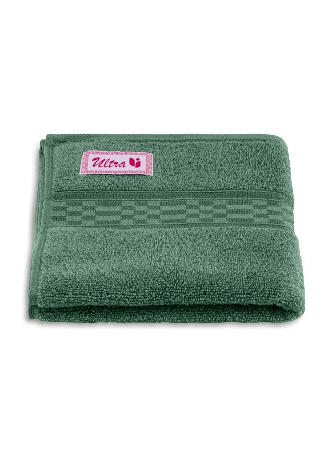 BYFT Home Ultra (Green) Premium Cotton Hand Towel (50 X 90 Cm-Set Of 1) Highly Absorbent, High Quality Bath Linen With Checkered Dobby 550 Gsm - Image 2