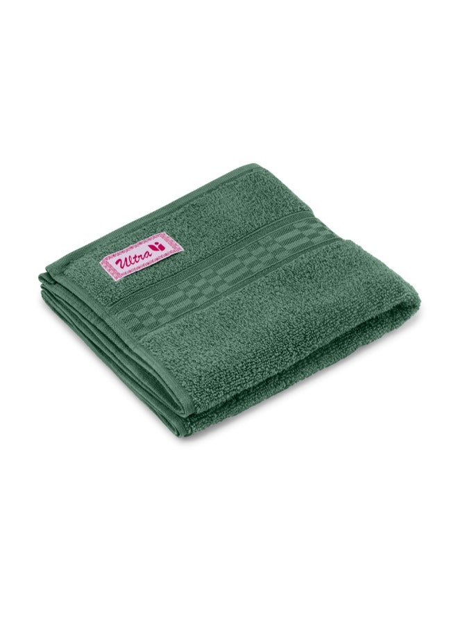 BYFT Home Ultra (Green) Premium Cotton Hand Towel (50 X 90 Cm-Set Of 1) Highly Absorbent, High Quality Bath Linen With Checkered Dobby 550 Gsm - Image 3