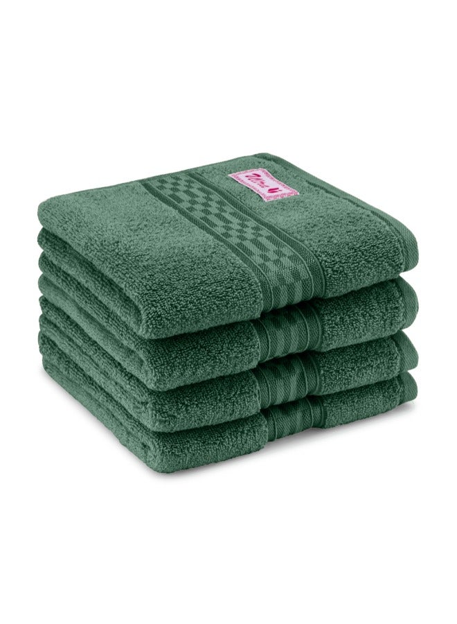 BYFT Home Ultra (Green) Premium Cotton Hand Towel (50 X 90 Cm-Set Of 1) Highly Absorbent, High Quality Bath Linen With Checkered Dobby 550 Gsm - Image 5