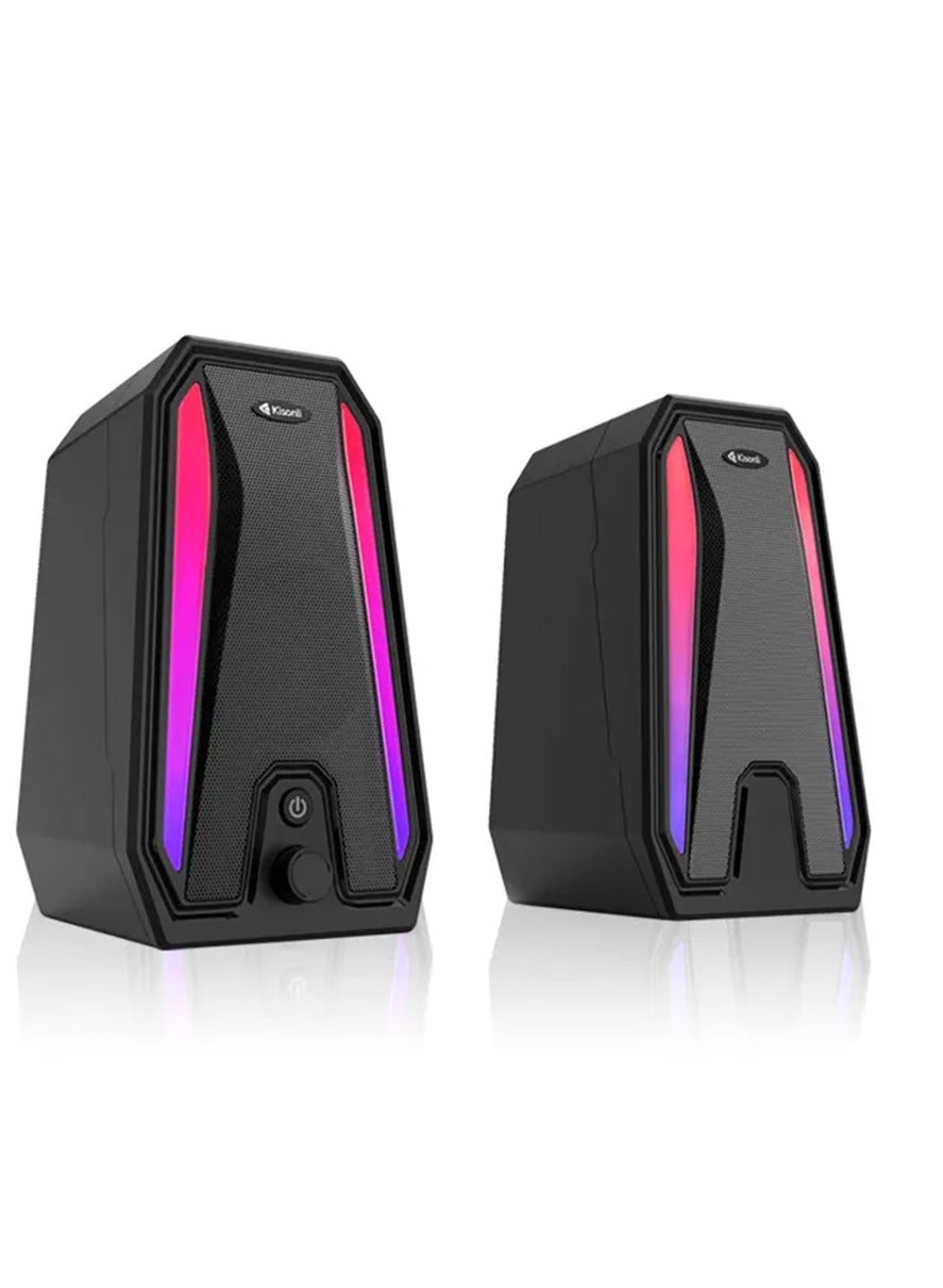 kisonli Kisonli Super Bass Usb Powered Supply Speakers Computer Audio Player Light Speaker X10