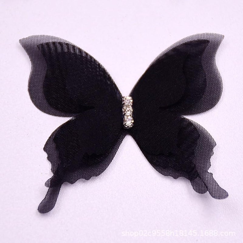 تطريز وردي فراشات تطبيقات خياطة على بقع للملابس فستان الزفاف حرفة - Image 5