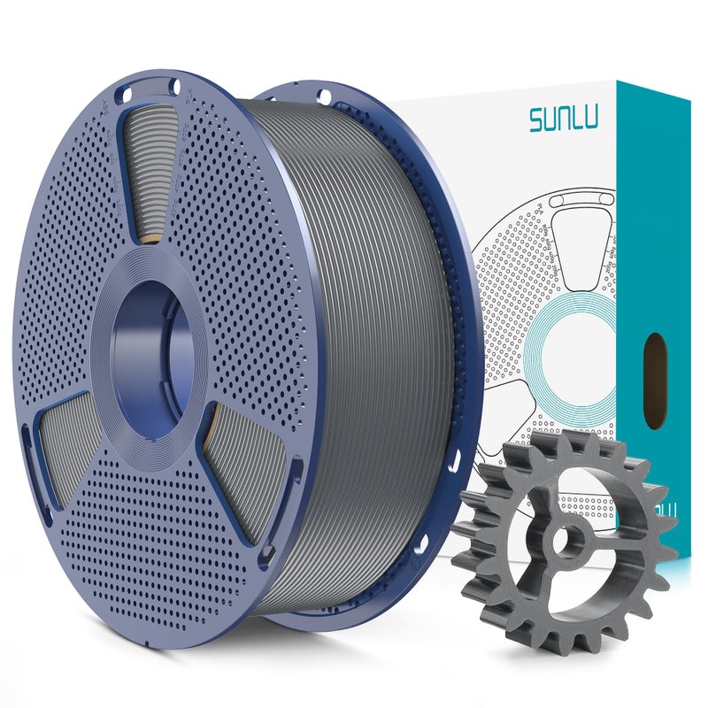 SUNLU PLA+2.0 3D Printer Filament, Upgrade PLA+ Filament 1.75mm, Tougher and Stronger, Neatly Wound PLA Plus Filament, Dimensional Accuracy +/-0.02mm, 1KG Spool(2.2lbs), Grey - Image 1