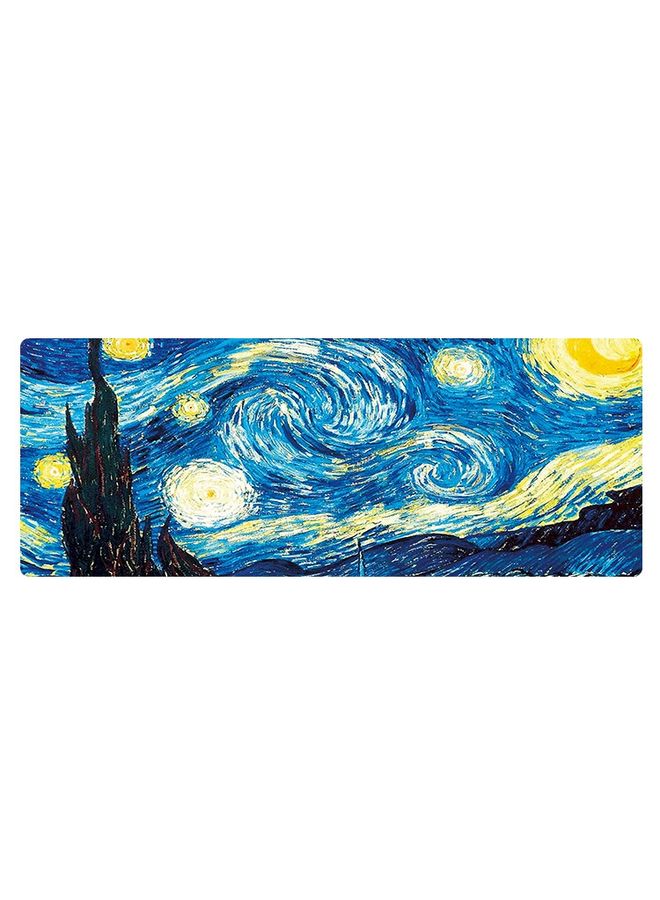 BURAQ 300x800x1.5mm Unlocked Am002 Large Oil Painting Desk Rubber Mouse Pad(Starry Sky)  - Image 1