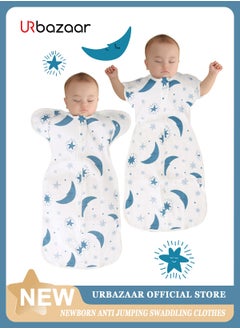 URbazaar Baby Swaddle Blanket Wrap for Newborn Boy & Girl, 100% Cotton Infant Transitional Swaddle Sack with Arms Up Sleep Bag Self-Soothing Wearable Blanket  - Image 1