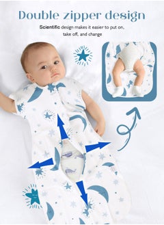 URbazaar Baby Swaddle Blanket Wrap for Newborn Boy & Girl, 100% Cotton Infant Transitional Swaddle Sack with Arms Up Sleep Bag Self-Soothing Wearable Blanket  - Image 5