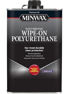 qt Minwax 60910 Clear WipeOn Poly OilBased Polyurethane Finish Warm Satin