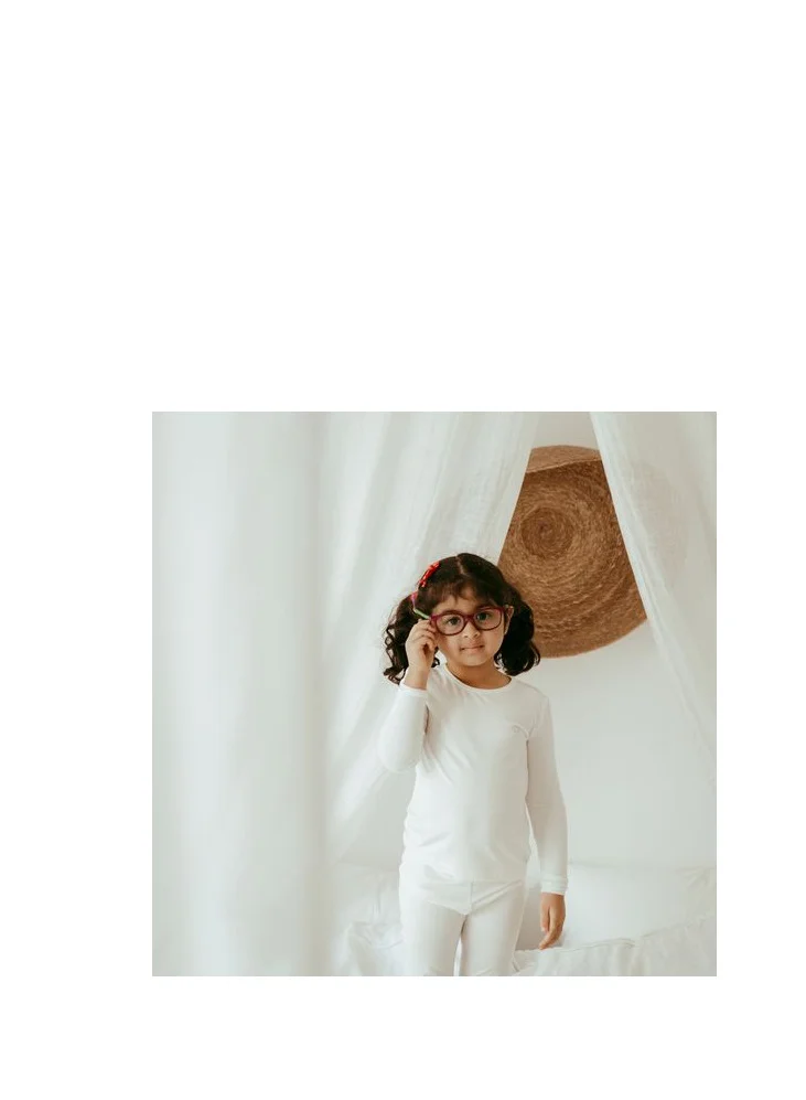 Anvi Baby Bamboo Spandex Pajama 18-24M- White ABC