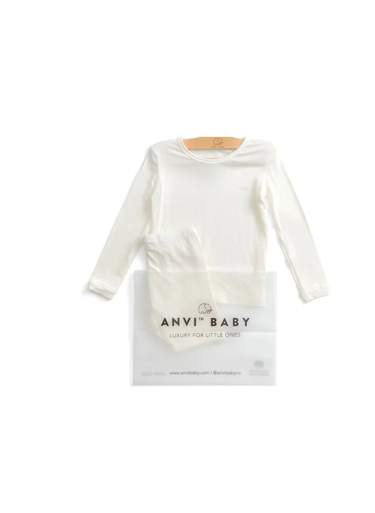 أنفي بيبي Bamboo Spandex Pajama 18-24M- White ABC