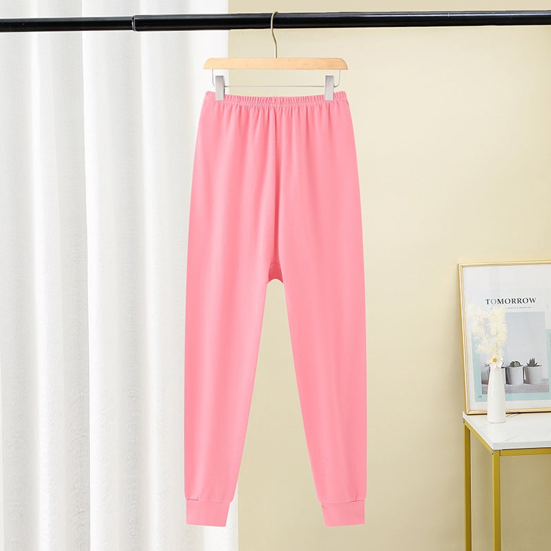 Plus-Size Children'S Base Layer Cotton Thermal Pants Single Pants For Boys And Girls, Large Cotton Thermal Pants Single Piece - Image 1
