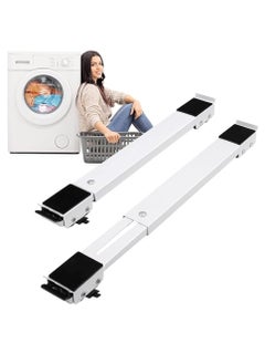 Raxoom Furniture Dolly Mobile Roller, Extendable Appliance Rollers Mobile Washing Machine Base, Fridge Stand Moving Cart for Washing Machines, Refrigerators, Dryers, Dishwashers, White  - Image 1
