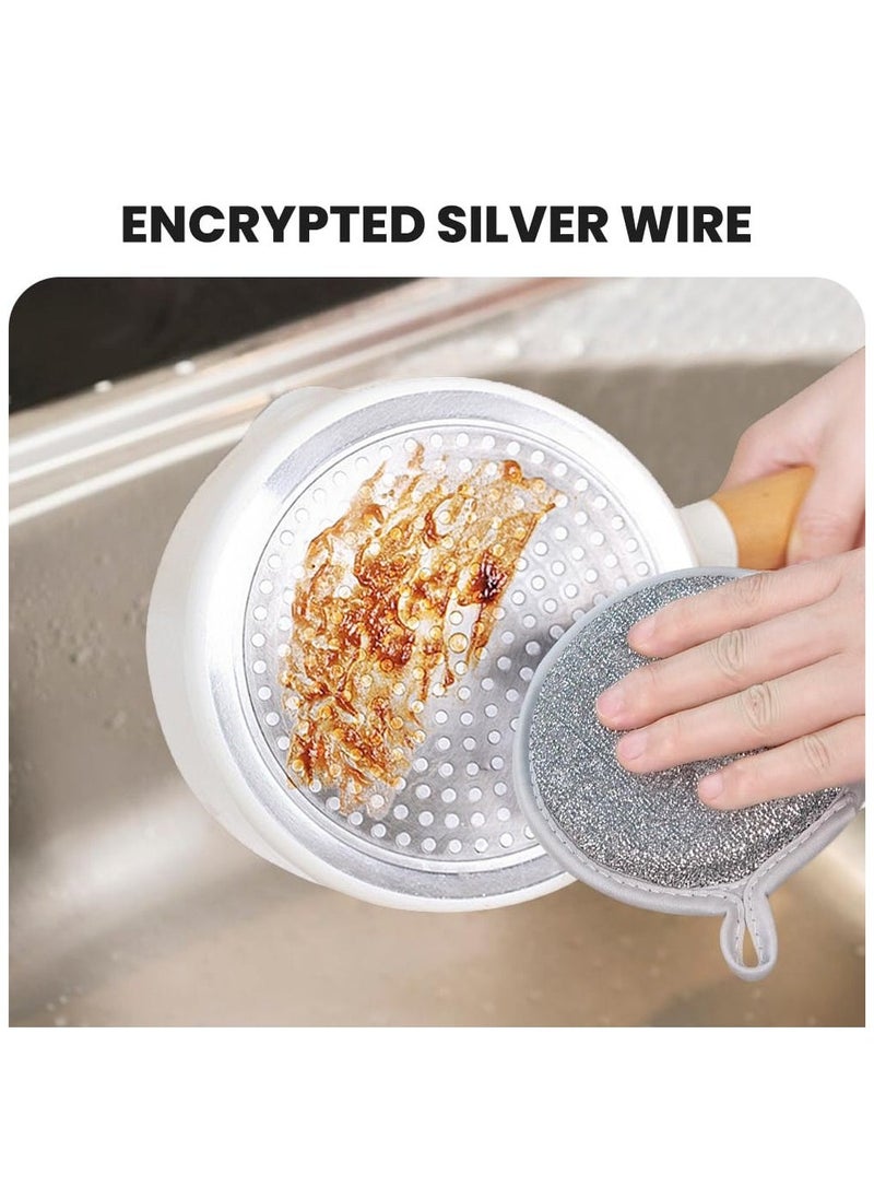 10 Pcs Multifuctional Wire Dishwashing Rags, 2024 New Multipurpose Wire Miracle Cleaning Cloths, for Wet and Dry, Non Scratch Wire Dishcloth, Wire Washing Cloth for Kitchen Sinks Dishes Stove Tops - Image 3