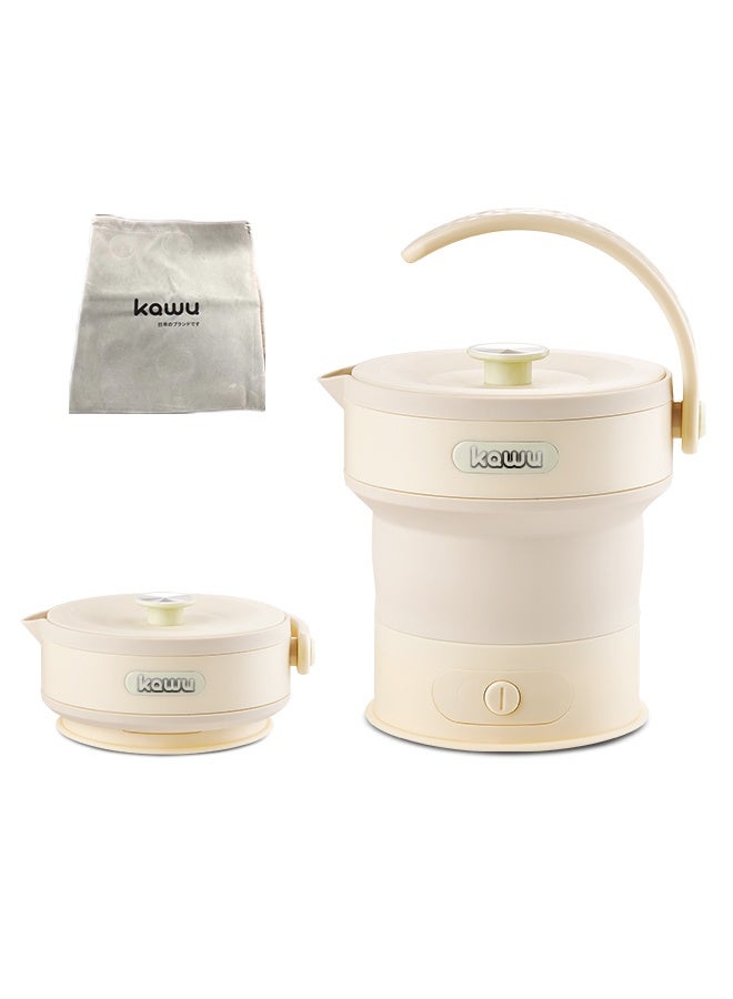 Kawu Electric kettle, Foldable Electric kettle, 600ml Portable Teapot, Anti-dry Burning Design, Suitable for Travel, Camping, RV and Home use. - Image 1