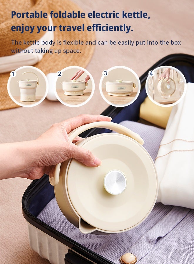 Kawu Electric kettle, Foldable Electric kettle, 600ml Portable Teapot, Anti-dry Burning Design, Suitable for Travel, Camping, RV and Home use. - Image 2