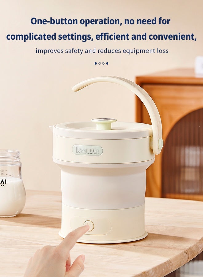 Kawu Electric kettle, Foldable Electric kettle, 600ml Portable Teapot, Anti-dry Burning Design, Suitable for Travel, Camping, RV and Home use. - Image 4