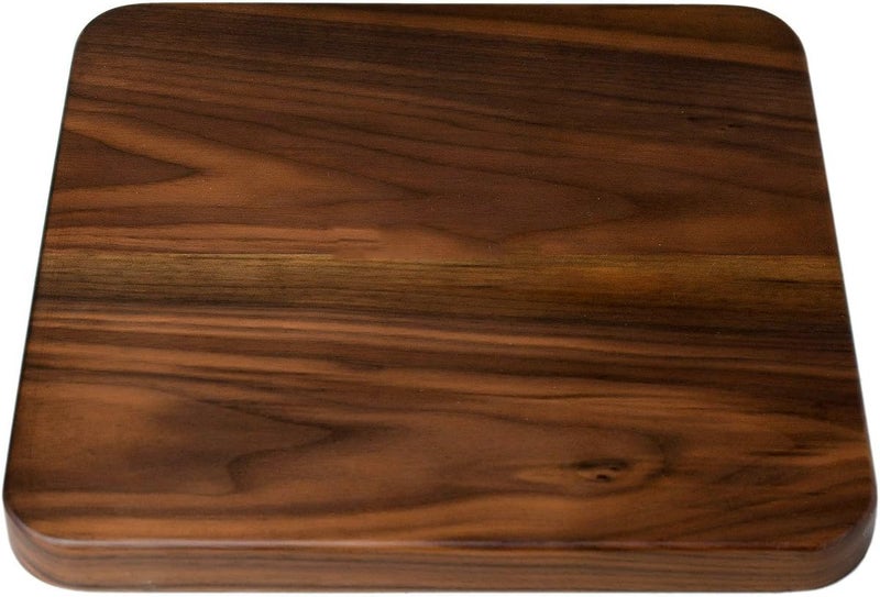 Winterworm Rustic Walnut Wooden Tray Solid Wood Serving Tray Square Rectangle Platter Tea Tray Coffee Table Tray (Square Large (9 x 9 inch)) - Image 3