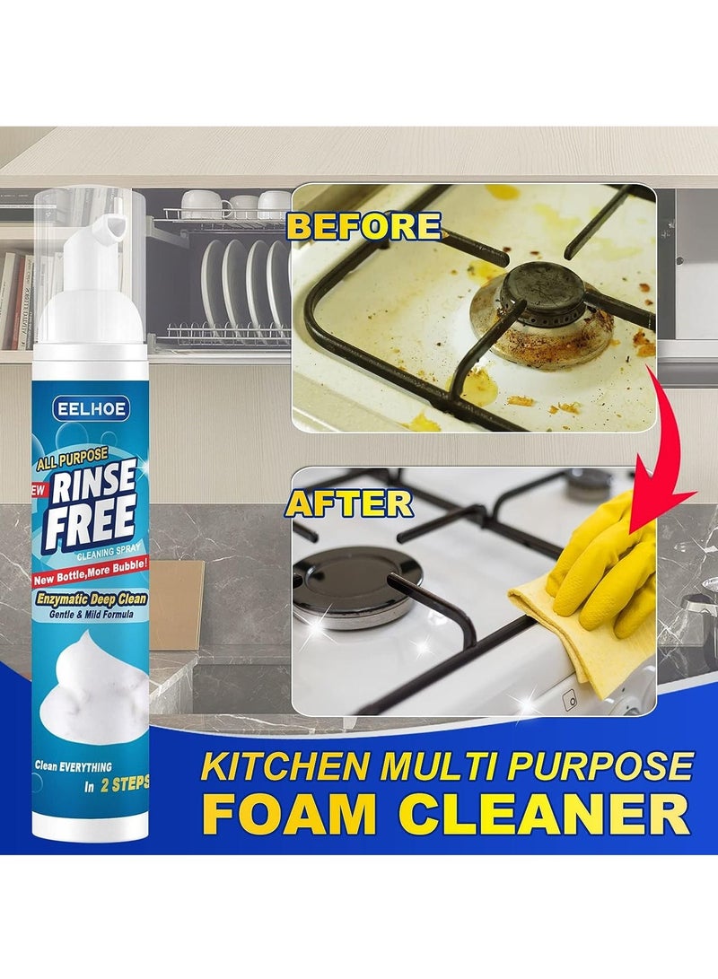 EELHOE Kitchen Heavy Oil Stain Foam Cleaner Rinse Free Foam Cleaner Stainless Steel Surface Cleaners Specialty Kitchen Degreaser Cleaner Cooktop Oil Stains Cleaner for Rust-removing Stains 100ml - Image 2
