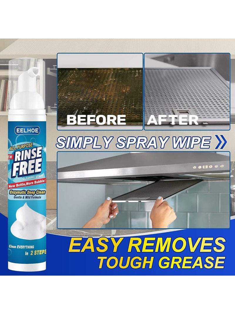 EELHOE Kitchen Heavy Oil Stain Foam Cleaner Rinse Free Foam Cleaner Stainless Steel Surface Cleaners Specialty Kitchen Degreaser Cleaner Cooktop Oil Stains Cleaner for Rust-removing Stains 100ml - Image 3