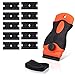 CANOPUS Plastic Razor Blade Scraper with 10 Double Edged Plastic Replacement Blades Suitable to Remove Glue Stickers Decals Gaskets Auto Window Tint Vinyls BlackOrange - Image 2