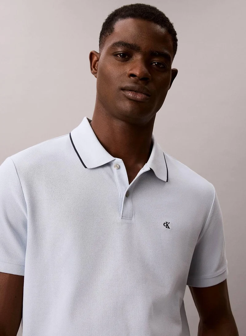 CALVIN KLEIN Plein Air Piqué Tipping Polo Shirt for Men | Best Price UAE