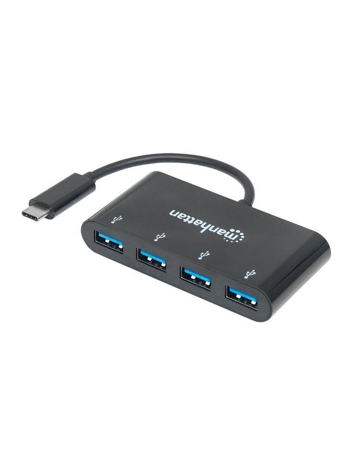 مانهاتن موزع USB 3.1 من الجيل الأول من النوع C من مانهاتن 162746، مزود بـ 4 منافذ من النوع A، ومصدر طاقة عبر ناقل USB - Image 4