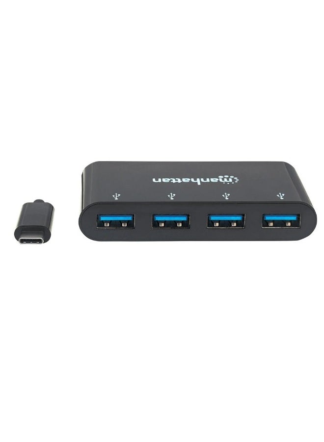 مانهاتن موزع USB 3.1 من الجيل الأول من النوع C من مانهاتن 162746، مزود بـ 4 منافذ من النوع A، ومصدر طاقة عبر ناقل USB - Image 3
