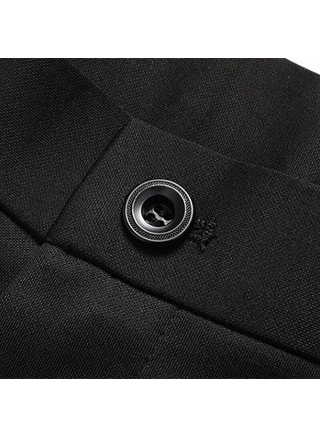 Tucano Men's Casual Pants Four Seasons Business Versatile Suit Pants Fashion Slim Elastic Long Pants Men's Black 36 - Image 2